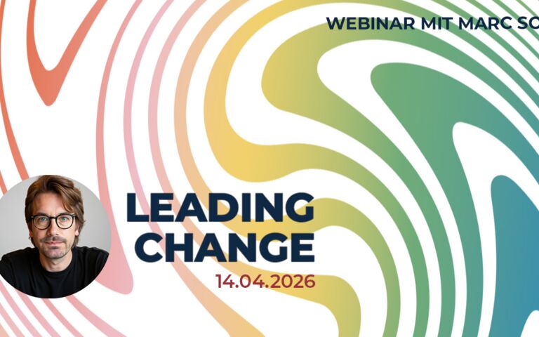 Leading Change Webinar visualisiert moderne Führung in Veränderungsprozessen