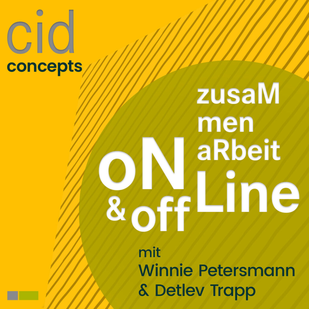 Cover cidPodcast "Zusammenarbeit On- & Offline"